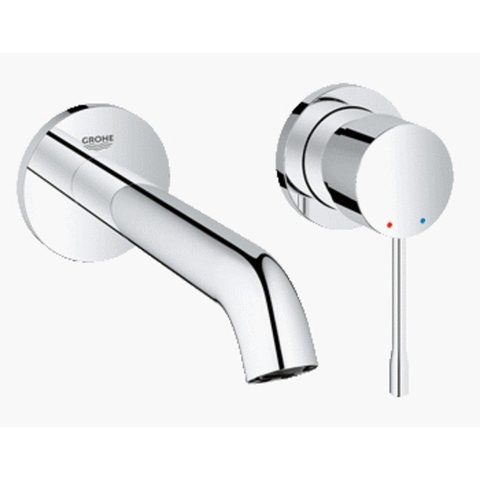 GROHE Essence New Partie de finition pour robinet lavabo mural encastrable 2 trous M size avec bec 18.3cm chrome 0442581