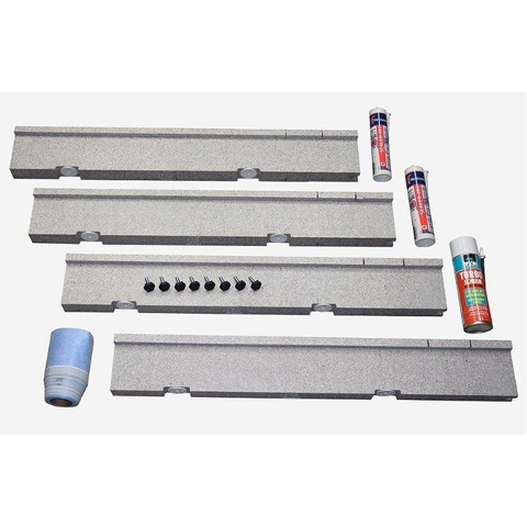 Villeroy & Boch Toebehoren Futurion Flat installatieset v kleine maten douchebakken hoogte verstelbaar van - 135 - 155mm v douchebakken van - 90x80cm tot - 100x100cm 0949910