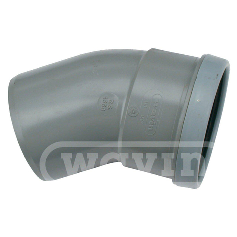 Wavin PVC manchet bocht 45° mof/spie 110mm SN8 2110105