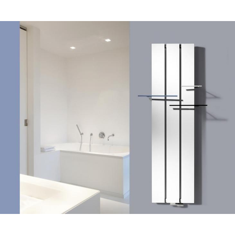 Vasco handdoekbeugel tall tbv alu radiatoren wit structuur OUTLETSTORE STORE44982