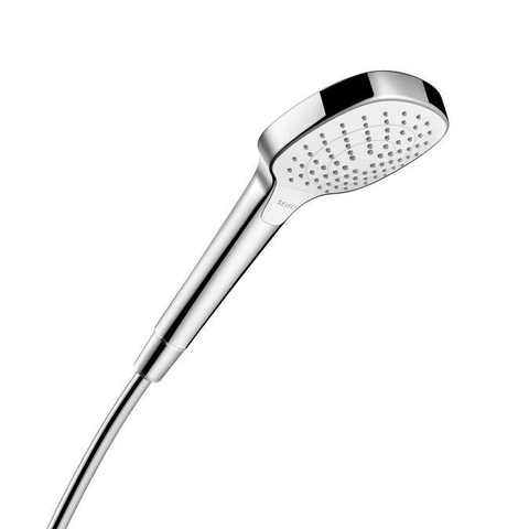 Hansgrohe Croma select e Handdouche Vario - ecosmart 1/2 x - diameter 11cm - met rain turbo rain en intense rain regenstraal wit/chroom - wit chroom 0605330