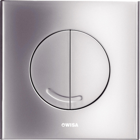 Wisa Argos plaque de commande carrée plastique 16x16cm double chasse DF chrome mat 0704411