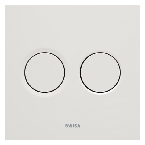 Wisa Luga plaque de commande plastique pneumatique 16x16cm avec double chasse pour élément WC XS blanc 0701540