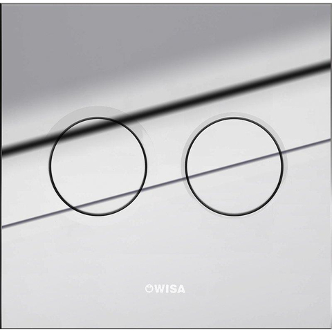 Wisa Luga bedieningsplaat kunststof pneumatisch 16x16cm met dualflush voor XS WC element glanschroom 0701558
