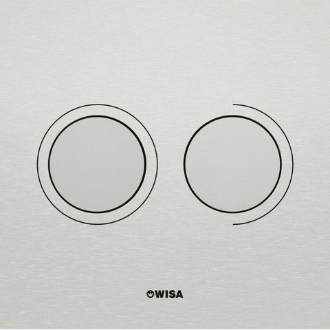 Wisa Luga plaque de commande aluminium pneumatique 16x16cm avec double chasse pour élément WC XS naturel 0701562