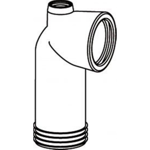 Wisa Coude d'évacuation WC avec raccord pour fontaine ou aérateur blanc GA56457