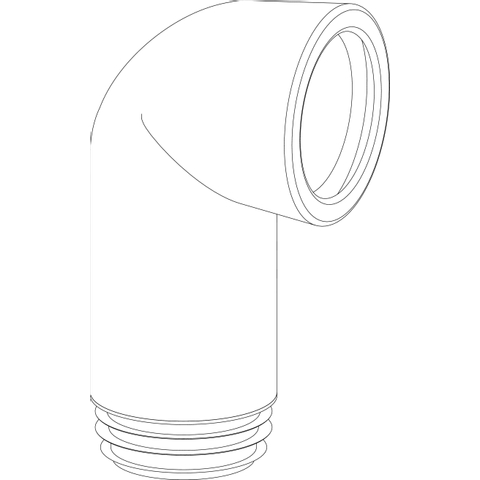 Wisa Closetafvoerbocht Avec Manchon 180 Mm. 302C Blanc GA76327
