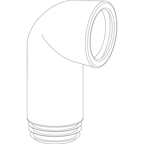 Wisa Closetafvoerbocht Avec Manchon 180 Mm. 302C Blanc GA76327