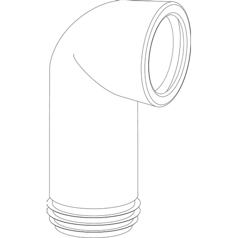 Wisa 303C closetbocht 110mm lengte 180mm met spie 90wit 0770280