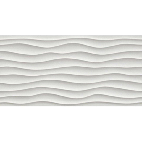 Atlas concorde 3d wall decortegel dune 40x80cm doos a 4 stuks white SW46814