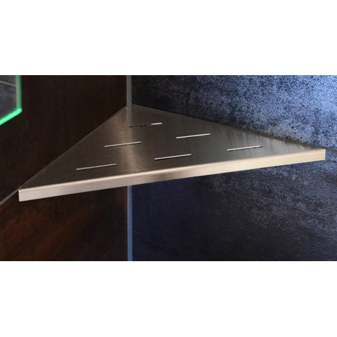 LoooX Corner Shelf hoekplanchet 30x22cm geschikt voor in doucheruimte RVS geborsteld TWEEDEKANS OUT6807