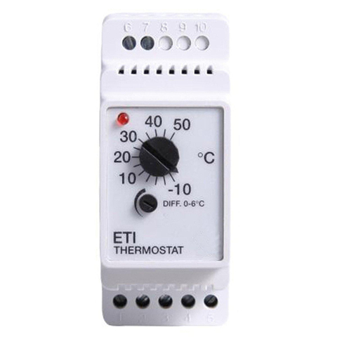 Magnum eti 1551 rail thermostaat 10 plus 50 c. 10a 230v GA60358