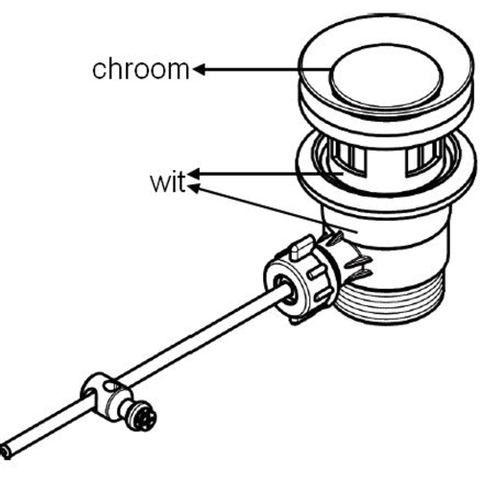 Hansgrohe Waste garnituur - 1 1/4 zonder sifon - hoogglans chroom GA43873