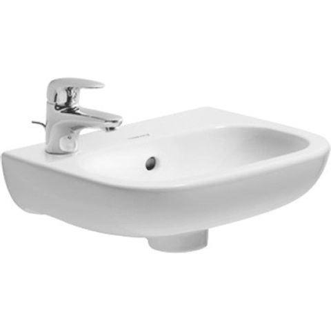 Duravit D-code Fontein - 36x27 cm - met kraangat links - met overloop - wit 0296238