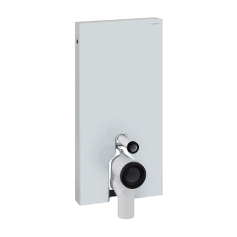 Geberit Monolith module - voor staand closet - hoogte 101 - glas - wit aluminium SW63533
