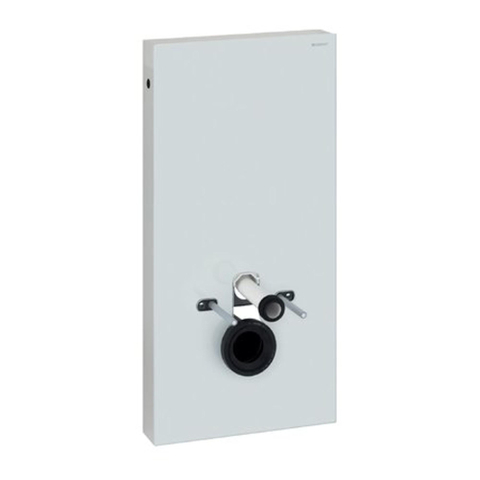 Geberit Monolith module - voor wandcloset - hoogte 101 - glas - wit aluminium SW63538