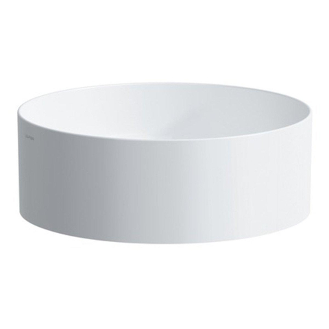 Laufen Living lavabo carré saphir rond 38x38cm sans trou pour robinet sans trop-plein blanc 0192327