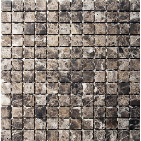 Royal plaza Natuursteen tegelmat 30,5x30,5cm blok 2,3x2,3cm emperador SW396210
