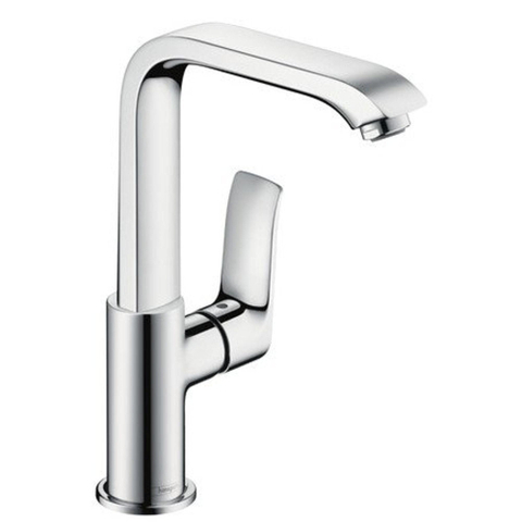 Hansgrohe Metris 1-gats wastafelkraan - met hoge - draaibare uitloop - zonder waste - hoogglans chroom 0450907