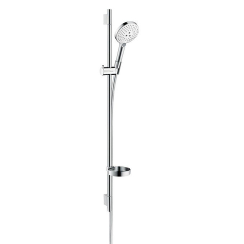 Hansgrohe Raindance Select S Doucheset - 120 - 3jet - ecosmart - met Unica - glijstang 90 cm en zeepschaal - hoogglans chroom GA22506