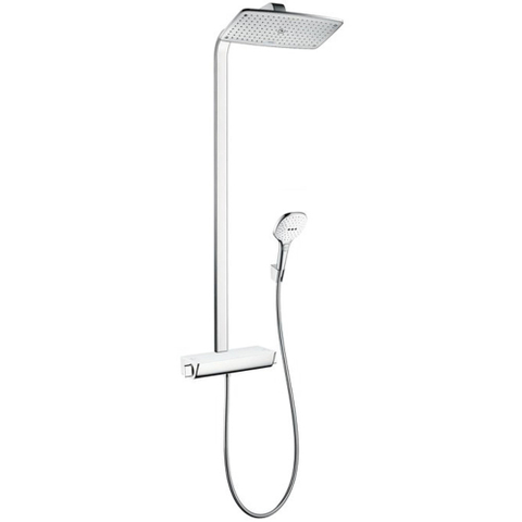 Hansgrohe Showerpipe Raindance Select E 360 1jet, Bras de douche 380mm blanc/chromé 0605559