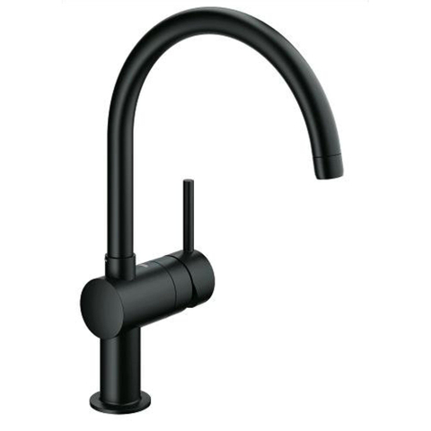 Grohe Minta Keukenkraan - hoog - draaibare ronde uitloop - matte black (mat zwart) SW67951