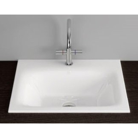 Bette Lux lavabo encastré 80x49,5cm avec trou pour robinet blanc SW71736