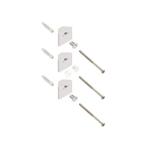Hansgrohe Raindance Hoekmontageset - voor glijstang 90cm Raindance Unica - 3 wandsteunen - hoogglans chroom 0443964