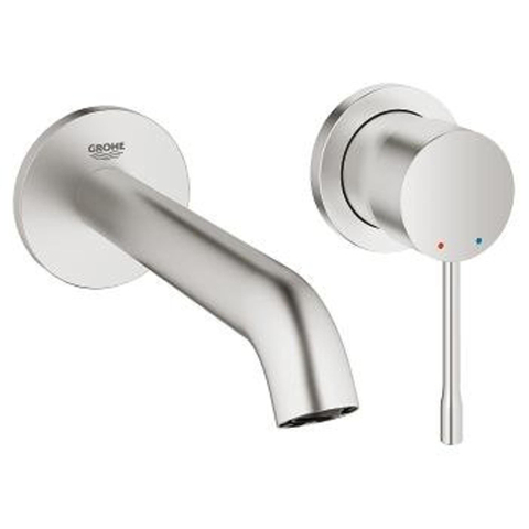 Grohe Essence New Wastafelkraan Inbouw - uitloop 18.3cm - M-size - Supersteel (RVS) SW73261