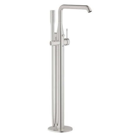 Grohe Essence New Afbouwdeel vrijstaande badkraan - omstel - draaibare uitloop 27.7cm - handdouche - doucheslang - Supersteel (RVS) SW73258