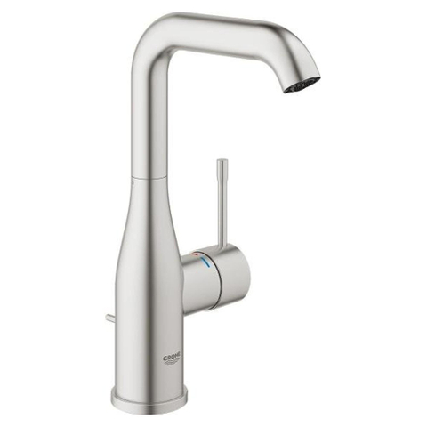 Grohe Essence New Wastafelkraan Opbouw - uitloop 12.7cm - L-size - waste - Supersteel (RVS) SW73260