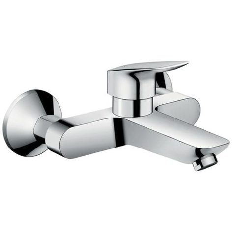 Hansgrohe Logis 1 greeps wastafelkraan - opbouw - wandmontage - hoogglans chroom GA49516