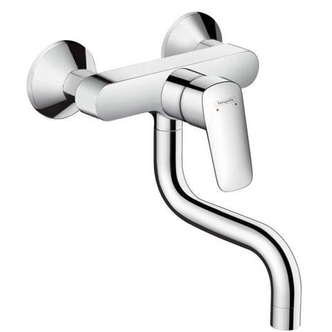 Hansgrohe Logis M31 Eengreeps keukenmengkraan - wandmontage - hoogglans chroom GA59065