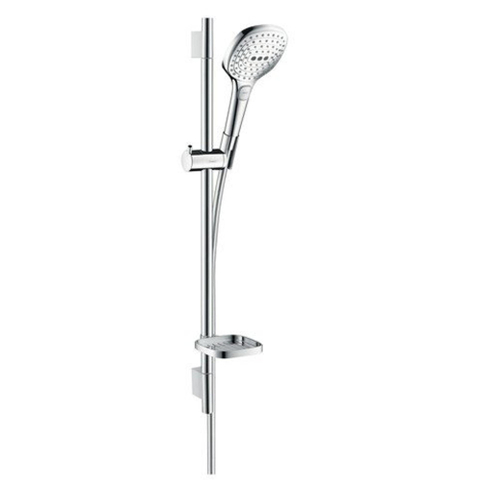Hansgrohe Raindance Select E Doucheset - 120 - 3jet - ecosmart - met Unica - glijstang 65 cm en zeepschaal - hoogglans chroom GA20121