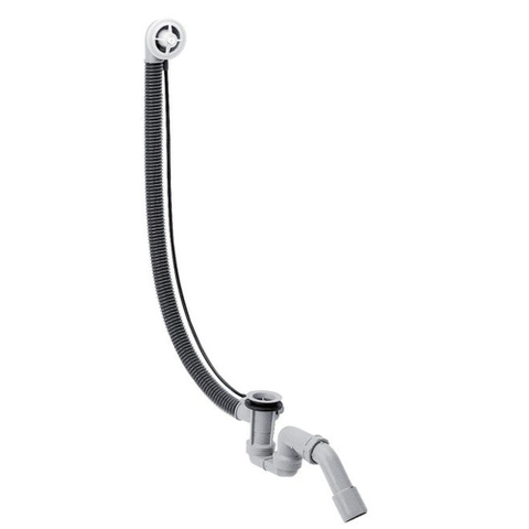 Hansgrohe Flexaplus Automatische badgarnituur - met draaibediening - voor speciale baden - met afvoe - grijs 0510430
