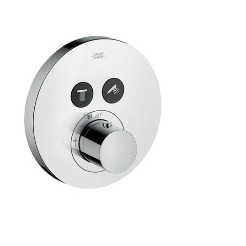 AXOR Showerselect plaque de finition thermostatique avec robinet d'arrêt pour 2 fonctions chrome GA32209
