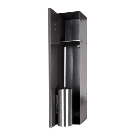 Looox Closed closetborstelgarnituur - tegelbaar - antraciet SW101079