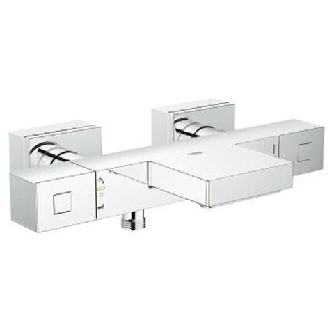 Grohe Cube Badkraan - thermostatisch - met omstel - met koppelingen - chroom 0442352