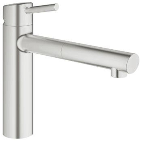 Grohe Concetto Keukenkraan - uittrekbare uitloop - Brushed Supersteel (RVS) 0436204