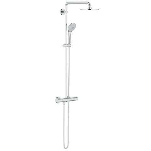 GROHE Euphoria Regendoucheset Opbouw - hoofddouche 21cm - massage handdouche - thermostatisch - chroom 0436201