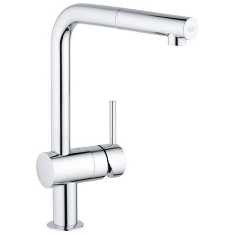 GROHE Minta Mitigeur de cuisine avec bec L tournant et mousseur extractible chrome 0442462
