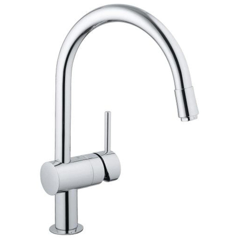GROHE GROHE Robinet de cuisine avec bec ronde tournant et aérateur extractible EcoJoy chrome 0437520