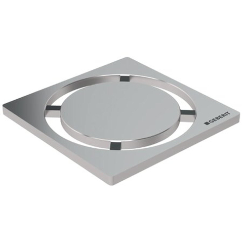 Geberit grille 8x8cm pour siphon de douche à l'intérieur cercle inox GA10832