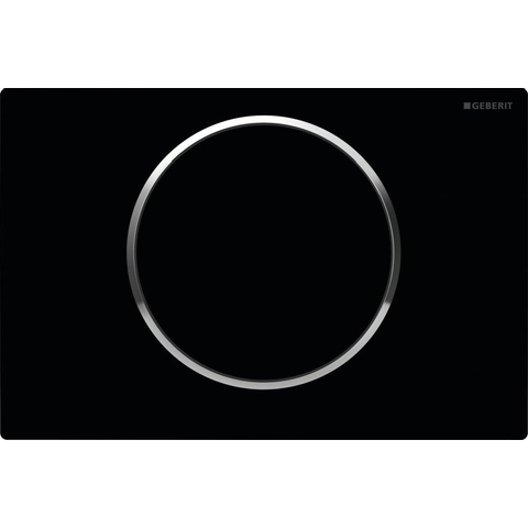 Geberit Sigma10 bedieningsplaat - spoel-stop spoeling - rond - glans zwart 0730028