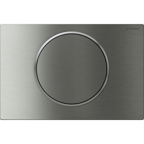 Geberit Sigma10 bedieningsplaat - spoel-stop spoeling - rond - geborsteld rvs 0730030