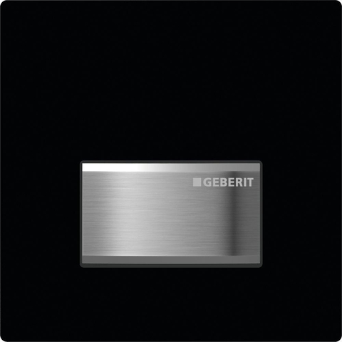 Geberit Type 50 urinioir bedieningsplaat - pneumatisch - rechthoekige knoppen - Gitzwart RAL - 9005 - zwart 0730018