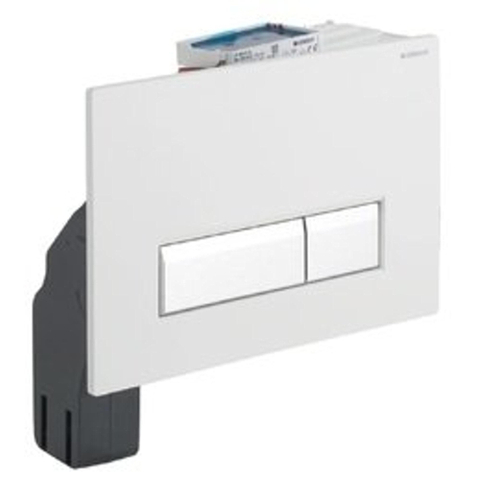 Geberit Sigma40 bedieningplaat, 2-toets spoeling frontbediening voor toilet 26.6x18.2cm umbra glas / aluminium OUTLETSTORE STORE30871