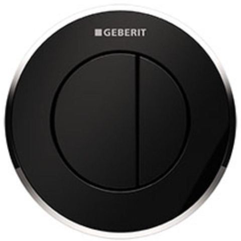 Plaque de commande Geberit Type10 avec commande frontale pour WC 10x10cm noir / chrome GA16567