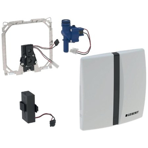 Geberit Urinoir Basic stuursysteem batterijvoeding - 16x16cm - met infrarood - voor frontbediening - verchroomd chroom mat 0730060