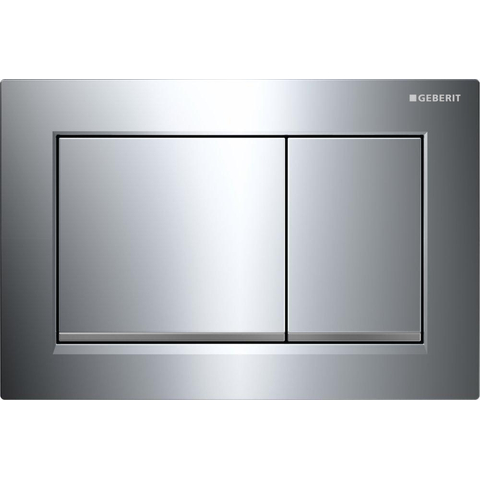 Geberit Omega20 bedieningsplaat - 2-toets spoeling - vierkant - glans chroom/mat chroom/glans chroom - dualflush - hoogglans chroom 0700239